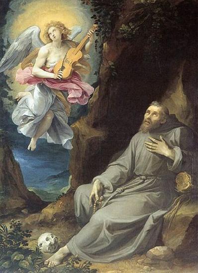 GIuseppe Cesari Called Cavaliere arpino St Francis Consoled by an Angel oil painting image